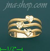 14K Gold Fancy CZ & Thumb Ring