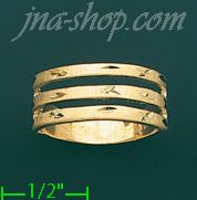 14K Gold Fancy CZ & Thumb Ring