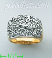 14K Gold Fancy CZ & Thumb Ring