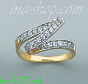 14K Gold Fancy CZ Ring