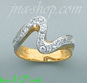 14K Gold Fancy CZ Ring