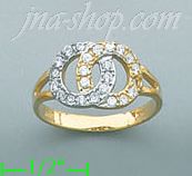 14K Gold Fancy CZ Ring