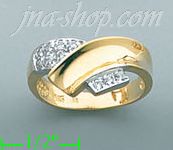 14K Gold Fancy CZ Ring