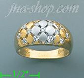 14K Gold Fancy CZ Ring