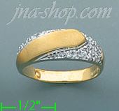 14K Gold Fancy CZ Ring