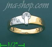 14K Gold Fancy CZ Ring