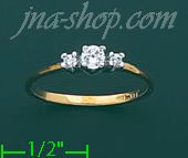 14K Gold Fancy CZ Ring