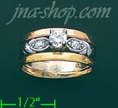 14K Gold Fancy CZ Ring