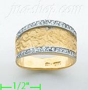 14K Gold Fancy CZ Ring