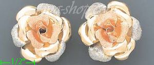 14K Gold Fancy Roses Sets Earrings