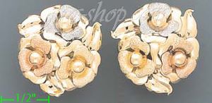 14K Gold Fancy Roses Sets Earrings