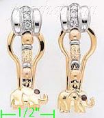 14K Gold Fancy CZ Sets Earrings