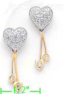 14K Gold Fancy CZ Sets Earrings