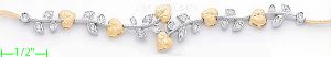 14K Gold Fancy CZ Sets Bracelet 7"