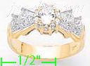 14K Gold Fancy CZ Sets Ring