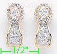 14K Gold Fancy CZ Sets Earrings