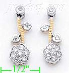 14K Gold Fancy CZ Sets Earrings