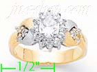 14K Gold Fancy CZ Sets Ring