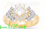 14K Gold Fancy CZ Sets Ring