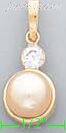 14K Gold Fancy Pearl Sets Charm Pendant