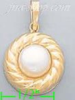 14K Gold Fancy Pearl Sets Charm Pendant