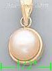 14K Gold Fancy Pearl Sets Charm Pendant