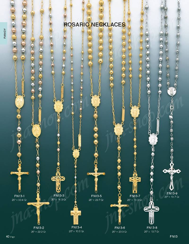 gold rosary beads